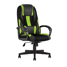 Игровое кресло TopChairs ST-Cyber 9 Green ткань/экокожа черный/зеленый ST-Cyber 9 GREEN