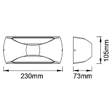 Уличный настенный светодиодный светильник Mantra Butan 8903 1
