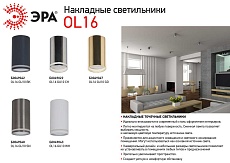 Накладной светильник ЭРА OL16 GU10 SN Б0049048 3