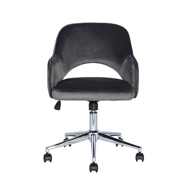 Офисное кресло Stool Group Кларк велюр серый CLARKSON GREY CHROME Фото № 3