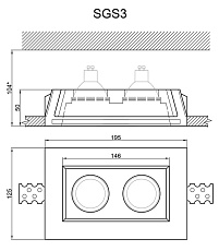 Встраиваемый светильник Artpole SGS3 2