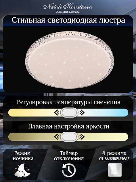 Потолочный светодиодный светильник Natali Kovaltseva Led Lamps 81078 фото 2