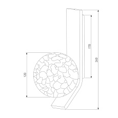 Бра Eurosvet Luxor 40019/1 серебро 2