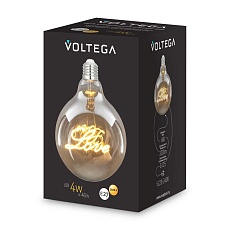 Лампа светодиодная филаментная Voltega 271 E27 4W 2500K желтая 8550 3