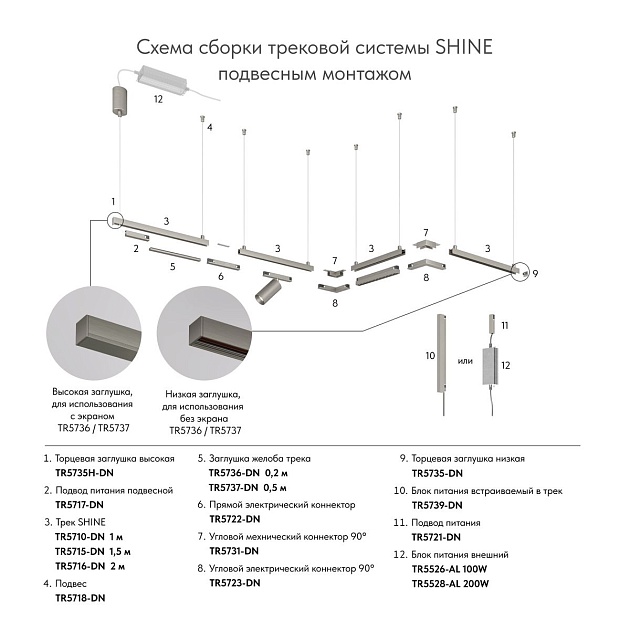 Шинопровод Denkirs Shine Base TR5715-DN изображение 2 Шинопровод Denkirs Shine Base TR5715-DN Фото № 2