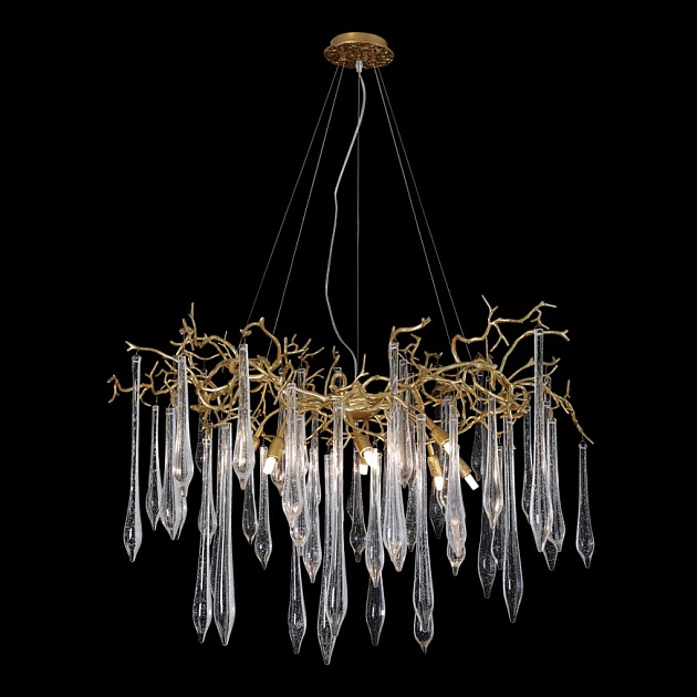 Подвесная люстра Crystal Lux Reina SP8 D1000 Gold Pearl Фото № 3