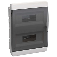 TEKFOR Корпус пластиковый ЩРВ-П-24 IP41 черная прозрачная дверь IEK TF5-KP12-V-24-41-K01-K03