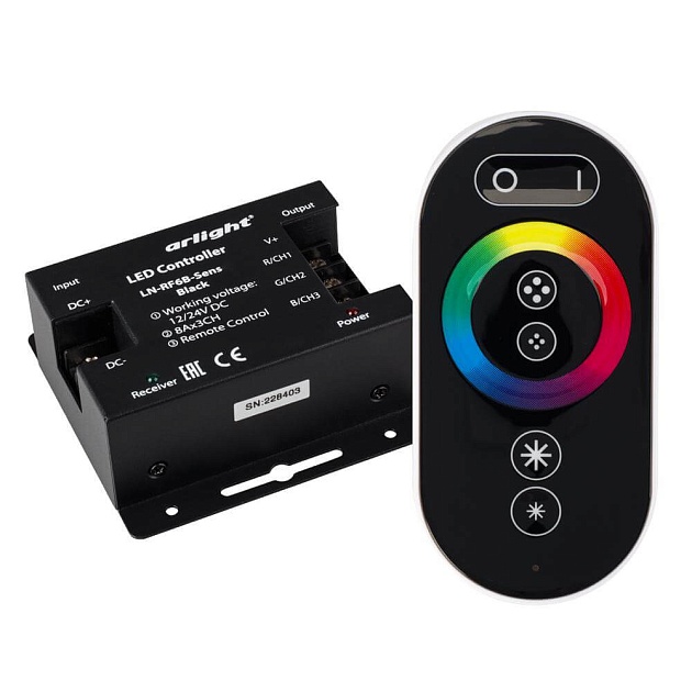 Контроллер Arlight LN-RF6B-Sens Black 023375 изображение 1 Контроллер Arlight LN-RF6B-Sens Black 023375 Фото № 1