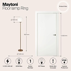 Торшер Maytoni Ring MOD013FL-01BS 1