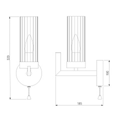 Бра Eurosvet Arganie 60133/1 латунь 2