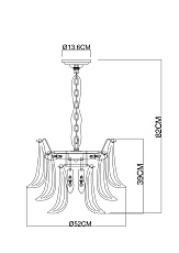 Подвесная люстра Arte Lamp Maya A4072LM-6GO 1