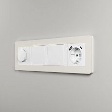 Рамка Werkel Split на 4 поста айвори/белый W0043066 4690389206092 2