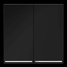 Клавиши для выключателя/переключателя двухклавишного с подсветкой S70 (черный матовый) Voltum VLS000408 1