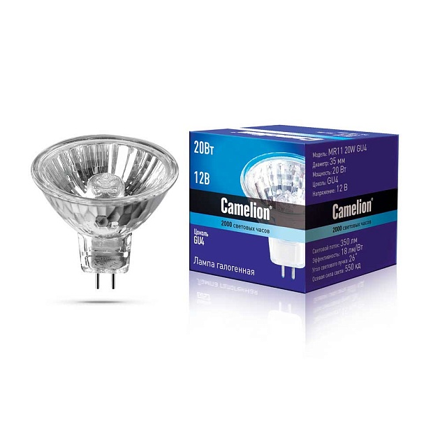 Лампа галогенная Camelion MR11 20W GU4 3000K 3058 Фото № 1