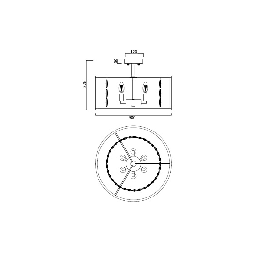 Потолочный светильник Vele Luce Debra VL3283P06 Фото № 5