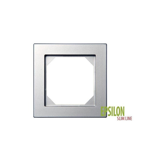 Рамка 1-постовая Liregus Epsilon серебро 28-1901 Фото № 1