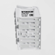Клемма монтажная Stekker, LD294-4005, для подключения фазных проводников, 5 контактных групп (3 ввода, 3 вывода на полюс) 32956 1