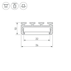 Профиль Arlight PLS-LOCK-2000 ANOD 016397 1