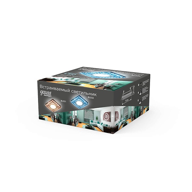 Встраиваемый светильник Gauss Backlight с подсветкой BL032 изображение 5 Встраиваемый светильник Gauss Backlight с подсветкой BL032 Фото № 5