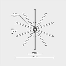 Потолочный светильник Modelux Modelight MDL.9371.600CL WH 1