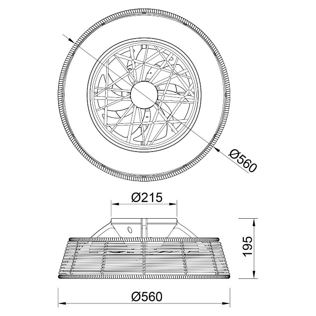 Потолочная светодиодная люстра-вентилятор Mantra INDONESIA 8225 Фото № 2