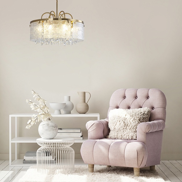 Подвесная люстра Indigo Prosecco 12033/6P Brass V000377 Фото № 4