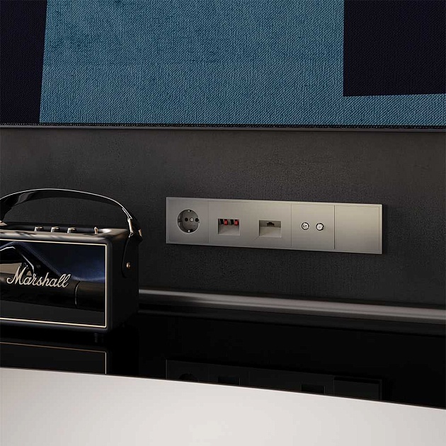 Розетка телевизионнная встраиваемая Voltum S70 оконечная TV+SAT, (кашемир) VLS060403 изображение 5 Розетка телевизионнная встраиваемая Voltum S70 оконечная TV+SAT, (кашемир) VLS060403 Фото № 5