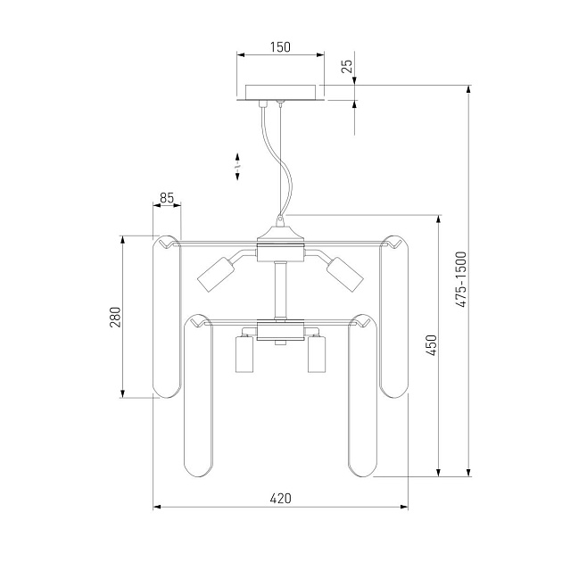 Подвесная люстра Eurosvet Claire 60170/8 a069011 Smart Фото № 3