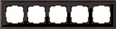 Рамка Werkel Palacio на 5 постов бронза/черный WL17-Frame-05 4690389103766 1