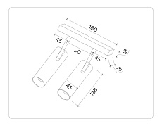 Трековый светодиодный светильник Ambrella light Track System GL3901 1