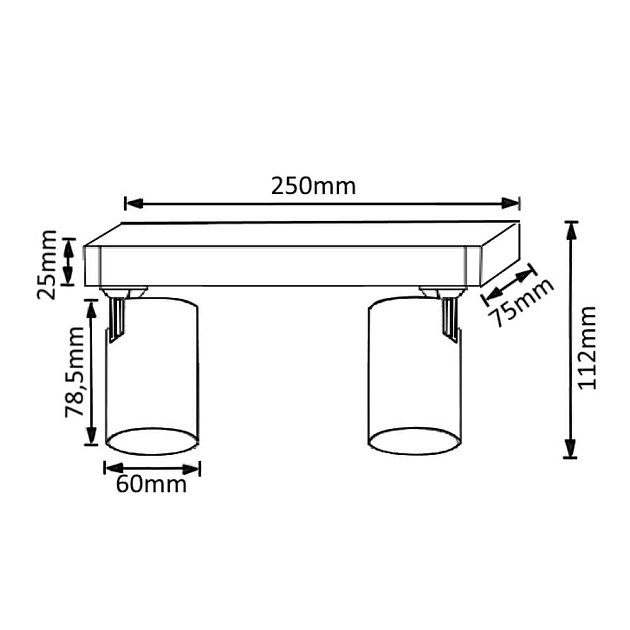 Спот Crystal Lux CLT 017CW2 L250 WH Фото № 2