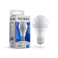 Лампа светодиодная Voltega E27 9W 4000К матовая VG2-A2E27cold9W 8443
