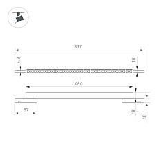 Трековый светодиодный светильник Arlight Mag-Microcosm-Laser-L300-15W Warm3000 043275 1