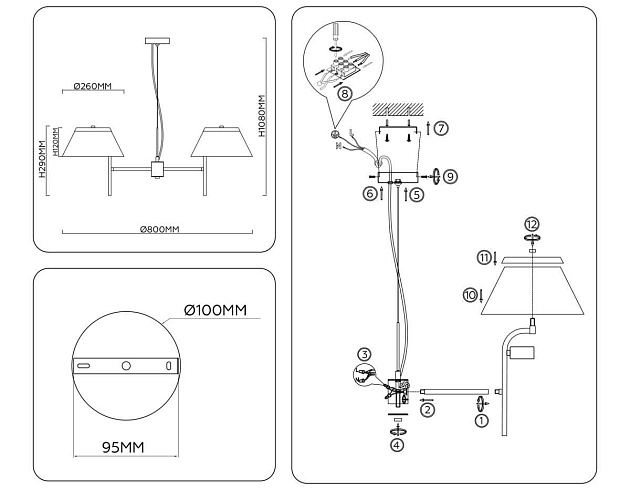 Люстра Ambrella Light HIGH LIGHT LH72451 изображение 9 Люстра Ambrella Light HIGH LIGHT LH72451 Фото № 9