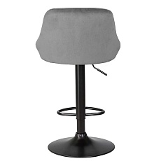 Стул барный DOBRIN LOGAN BLACK (серый велюр (MJ9-75)) 5007_BlackBase-LM LOGAN BLACK 2
