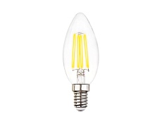 Лампа светодиодная филаментная Ambrella light E14 6W 3000K прозрачная 202114 2