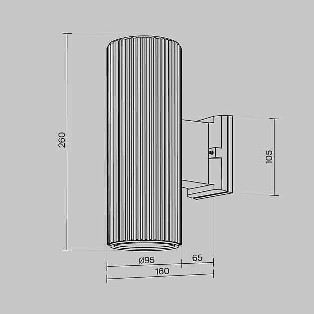Настенный светильник Maytoni Outdoor O419WL-02B Фото № 11