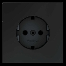 Накладка для розетки с заземлением S70 (графит) Voltum VLS000607 1