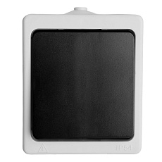 Выключатель одноклавишный Stekker Велена серый-графит PSW10-111-54 32752 2