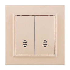 Выключатель 2-кл. СП проходной 10А бежевый Минск EKF ERV10-026-20