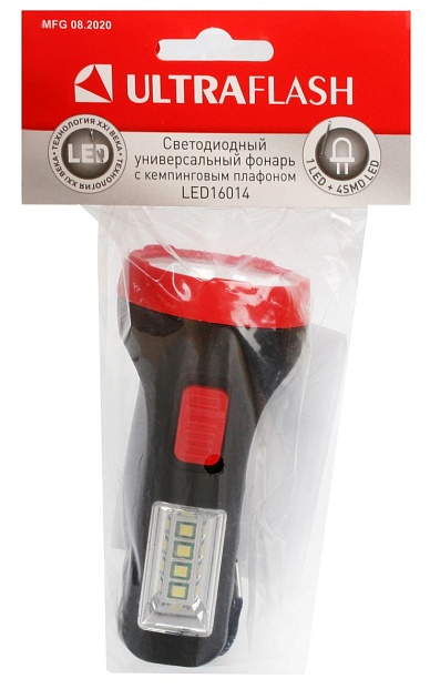Ручной светодиодный фонарь Ultraflash Т от батареек 105х45 75 лм LED16014 14253 Фото № 4