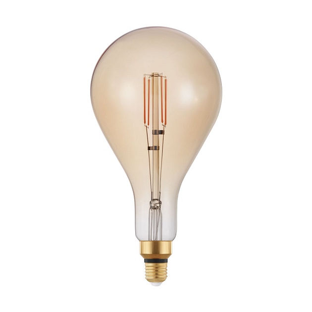 Лампа светодиодная диммируемая филаментная Eglo E27 4W 2200K янтарная 12592 фото 
