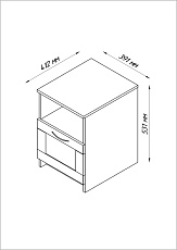 Прикроватная тумба Шведский Стандарт Сириус 2.02.03.010.3 3