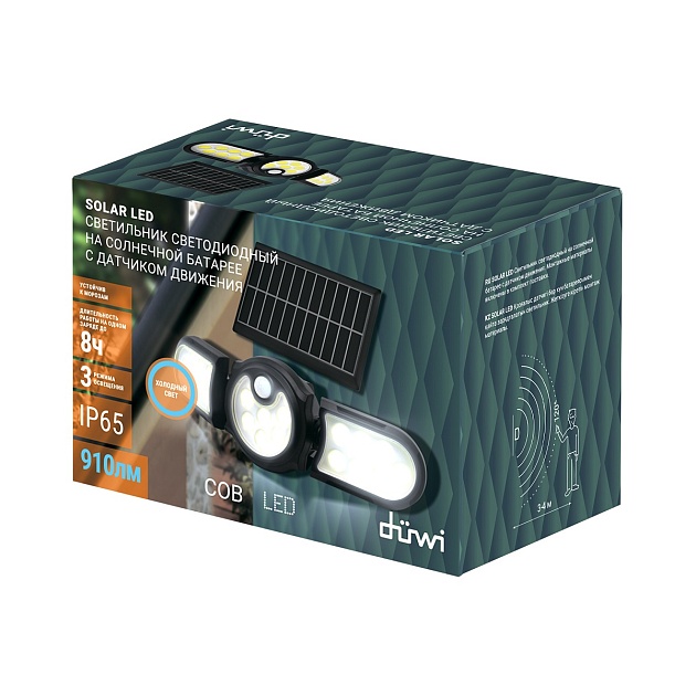 Архитектурный настенный светодиодный светильник Duwi Solar LED на солнеч. бат. с датчиком движ. 25019 7 фото 3