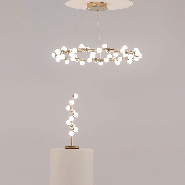 Подвесная светодиодная люстра Maytoni Tessara MOD081PL-L60G3K изображение 2 Подвесная светодиодная люстра Maytoni Tessara MOD081PL-L60G3K Фото № 2