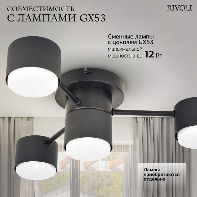 Потолочная люстра Rivoli Ruth 3190-304 Б0071293 изображение 10 Потолочная люстра Rivoli Ruth 3190-304 Б0071293 Фото № 10
