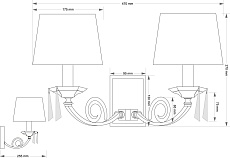 Настенный светильник KUTEK MONZA MON-K-2(P/A) 1