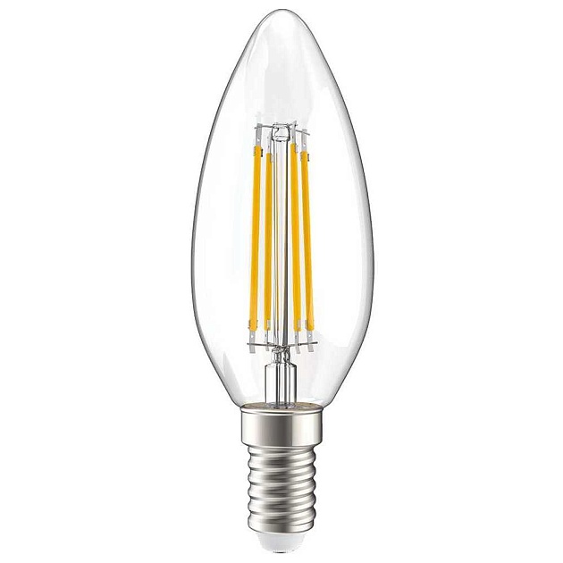 Лампа светодиодная филаментная IEK E14 7W 4000K прозрачная LLF-C35-7-230-40-E14-CL фото 3
