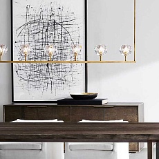 Подвесная люстра Imperium Loft Rh Boule De Cristal Linear Chandelier 6 Nickel 240203-22 2