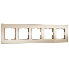 Рамка Werkel Senso на 5 постов шампань стекло soft-touch W0053111 4690389214295